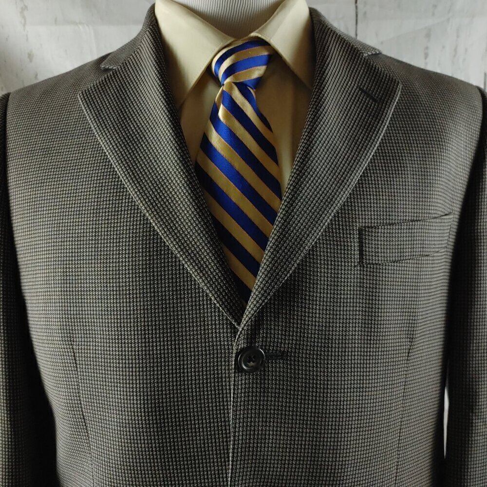 Jack Victor 41R Wool Lord & Taylor 3 Button Multicolor Check Blazer Sport Coat
